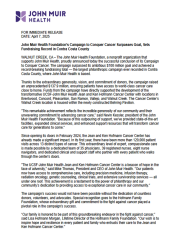 John Muir Health Foundation’s Campaign to Conquer Cancer Surpasses Goal, Sets Fundraising Record in Contra Costa County