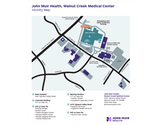 JMH Walnut Creek Medical Center - Vicinity Map